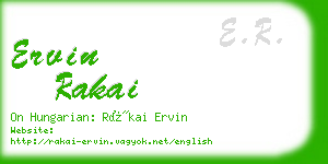 ervin rakai business card